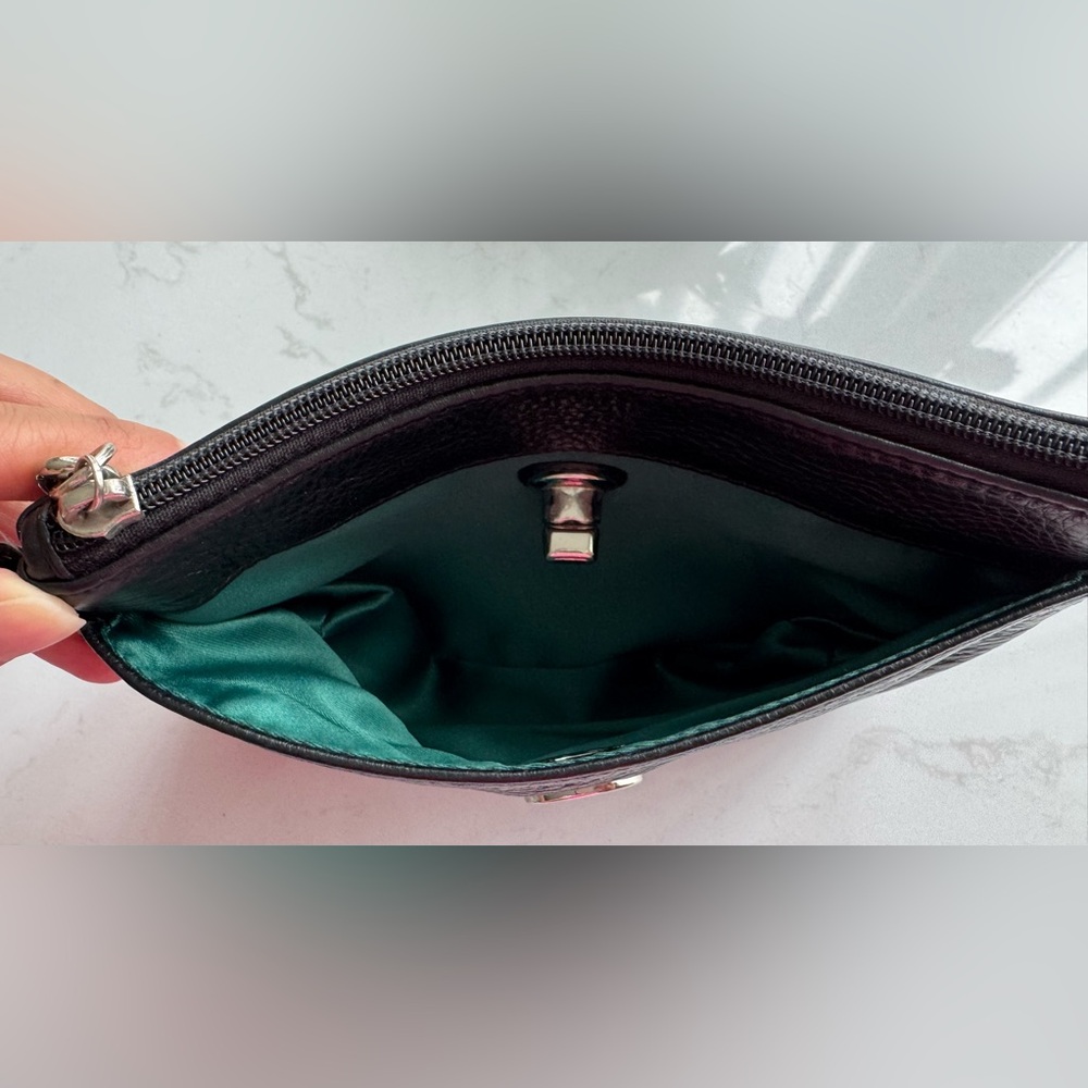 Coach Pebbled Leather Black Wrislet - Picture 5 of 6